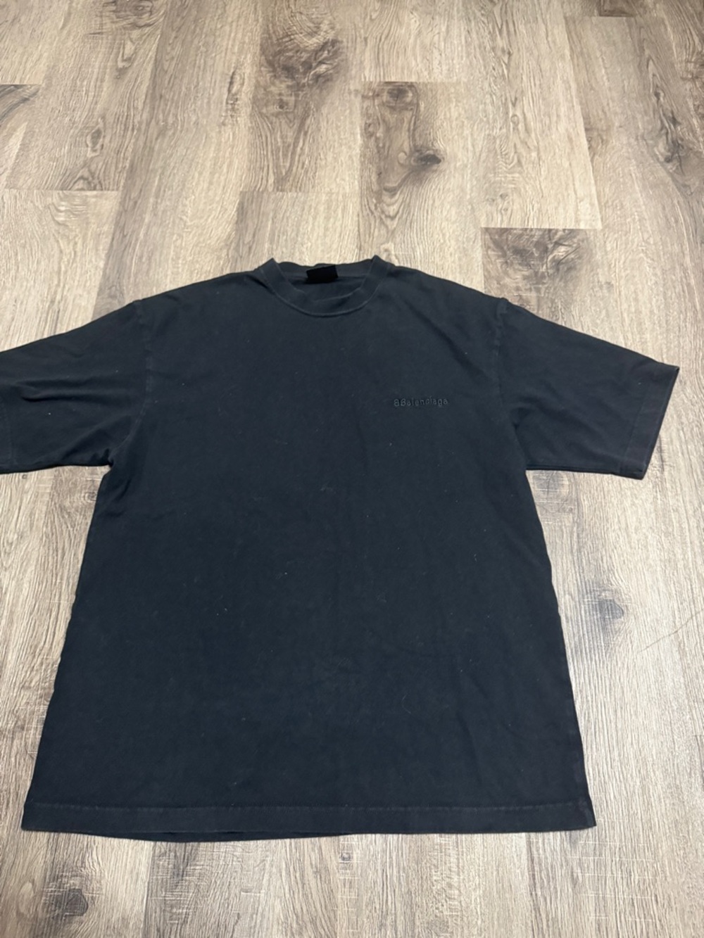 Balenciaga Black Short-Sleeve Crewneck Tee AUTHENTIC